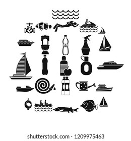Backwash icons set. Simple set of 25 backwash vector icons for web isolated on white background
