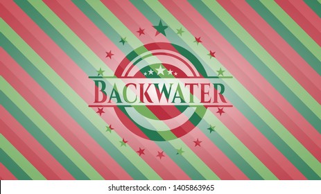 Backwater christmas style emblem. Vector Illustration. Detailed.