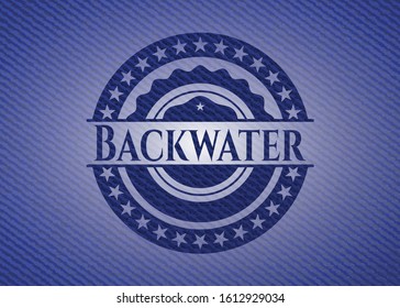 Backwater with denim texture. Vector Illustration. Detailed.