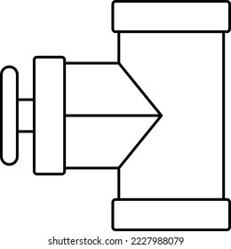 backwater valve Concept, stops sewage head vector outline icon design, Water Treatment and Purification Plant symbol, Sterilization and Filtration Industry Sign, Desalination Biotechnology stock
