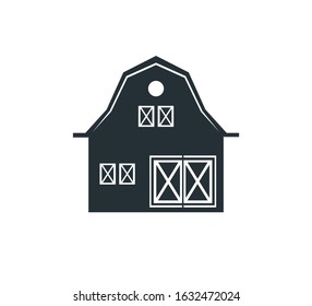 backyard barn farm house storage hangar vector logo design template