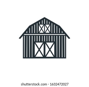 backyard barn farm house storage hangar vector logo design template