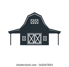 backyard barn farm house storage hangar vector logo design template