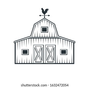 backyard barn farm house storage hangar vector logo design template