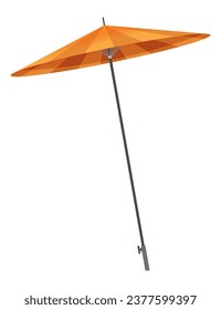 Backyard bbq grill design element. Umbrella. Home backyard barbecue equipment. Vector cartoon illustration
