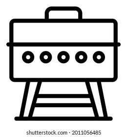 Backyard Bbq Icon. Outline Backyard Bbq Vector Icon For Web Design Isolated On White Background