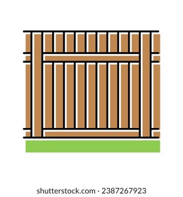 vector de icono de color de la valla trasera. señal de la cerca del patio trasero. ilustración de símbolo aislado