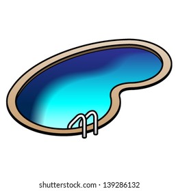 12 Kidney Shaped Swimming Pool Images, Stock Photos & Vectors ...