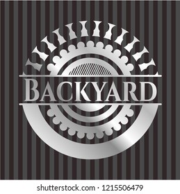 Backyard silvery badge or emblem