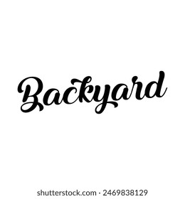 backyard text on white background.