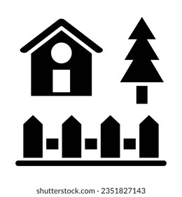 Backyard Vector Glyph Icon For Personal And Commercial Use.
