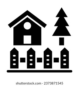 Backyard Vector Glyph Icon For Personal And Commercial Use.
