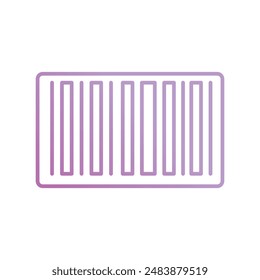 Bacode Marktsymbol mit weißem Hintergrund Vektorgrafik Stock Illustration