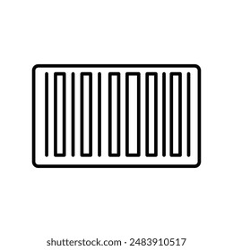 Icono del mercado de código de barras con fondo blanco Vector ilustración de stock
