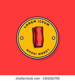 Bacon Badge Sticker Logo Design