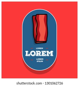 Bacon Badge Sticker Logo Design