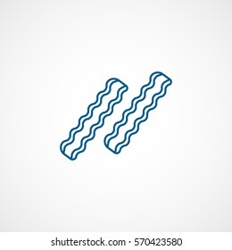 Bacon Blue Line Icon On White Background