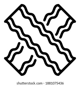 Bacon brisket icon. Outline bacon brisket vector icon for web design isolated on white background