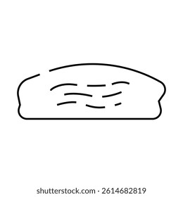 bacon bun food meal line icon vector. bacon bun food meal sign. isolated contour symbol black illustration