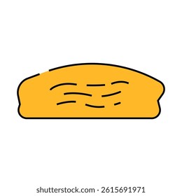 bacon bun food meal line icon vector. bacon bun food meal sign. isolated symbol illustration