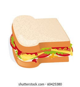 Bacon and cheese sandwich