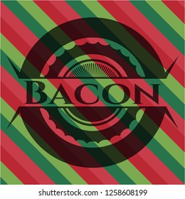Bacon christmas style emblem.
