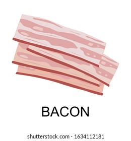 bacon. Collection of meat products