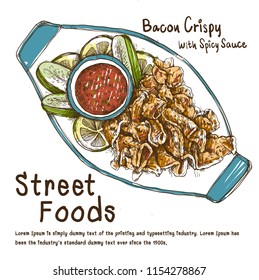 Bacon Crispy With Spicy Sauce