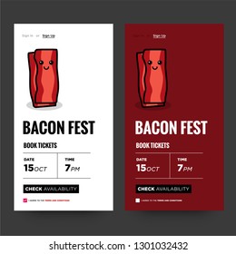Bacon Festival Event App Interface Design