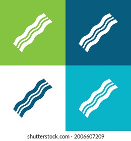 Bacon Flat four color minimal icon set