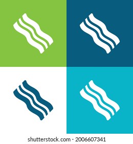 Bacon Flat four color minimal icon set