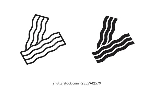 Bacon flat simple vector symbols illustration.