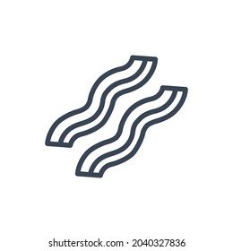 Icono de desayuno de comida de bacon, vector Icono de desayuno de comida de Bacon, ilustración vectorial