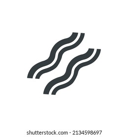 Bacon food breakfast icon, vector illustration
