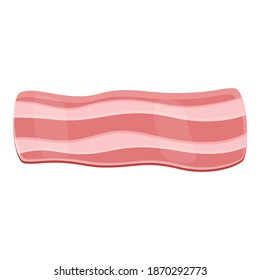 Bacon food icon. Cartoon of bacon food vector icon for web design isolated on white background