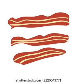 Bacon. Food illustration. Vector graphic design.