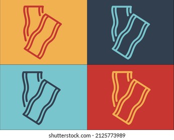 Bacon Fresh Logo Template, Simple Flat Icon of fresh,food,bacon