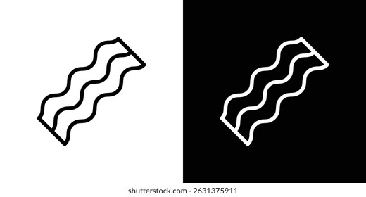 Bacon icon in black vector format