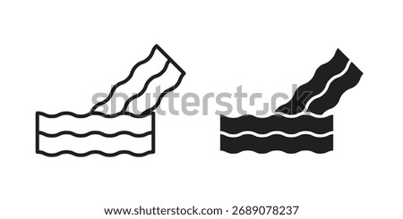 Bacon icon clipart and lineart vector symbols