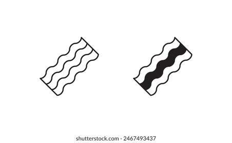 Bacon icon design with white background stock illustration