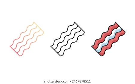 Bacon icon design with white background stock illustration