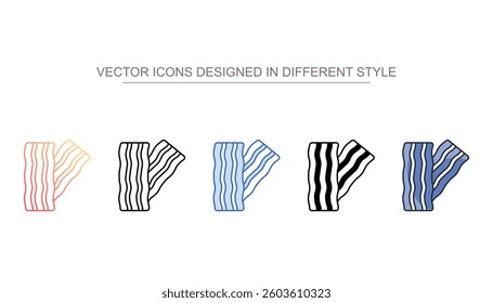 Bacon icon design with white background stock illustration