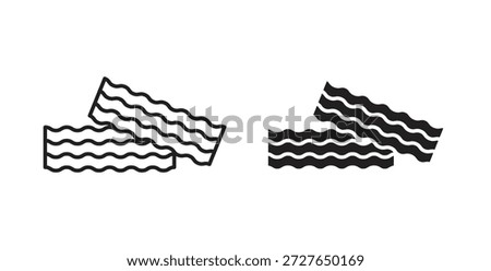 Bacon icon in doodle and stroke style.