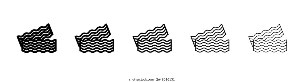 Bacon icon filled flat sign concept for web design.