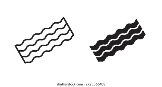 Bacon icon in filled, thin line, stroke style for website and apps