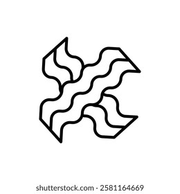 Bacon icon Flat simple outline