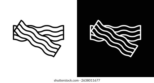 Bacon icon Graphic vector set for ui design