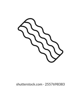 Bacon icon Isolated flat vector in outline