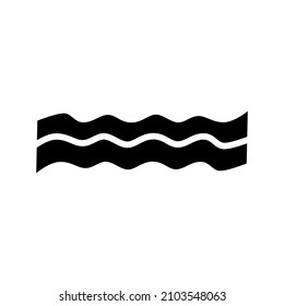 Bacon icon isolated on white background