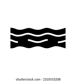 Icono de Bacon aislado en fondo blanco